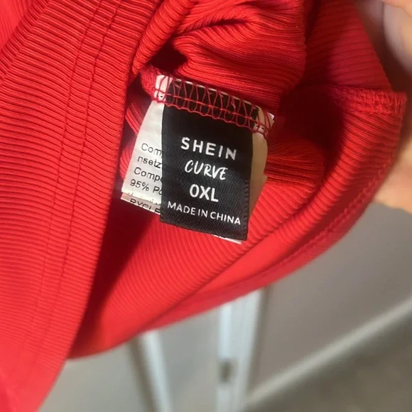 Red Ribbed Tank Top - Picture 2 of 3